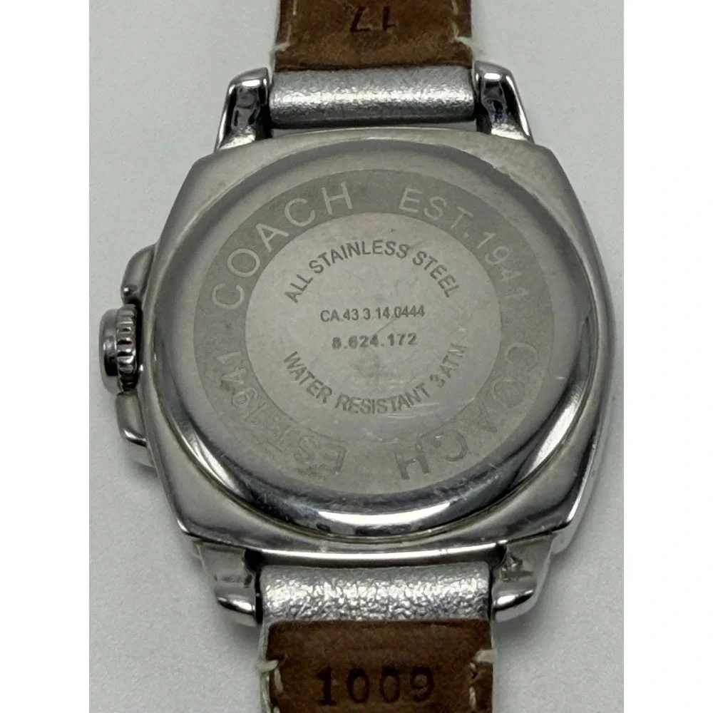 Coach ca433140444 New Battery Ladies Watch 39MM 7.25" Leather Band - Picture 10 of 12